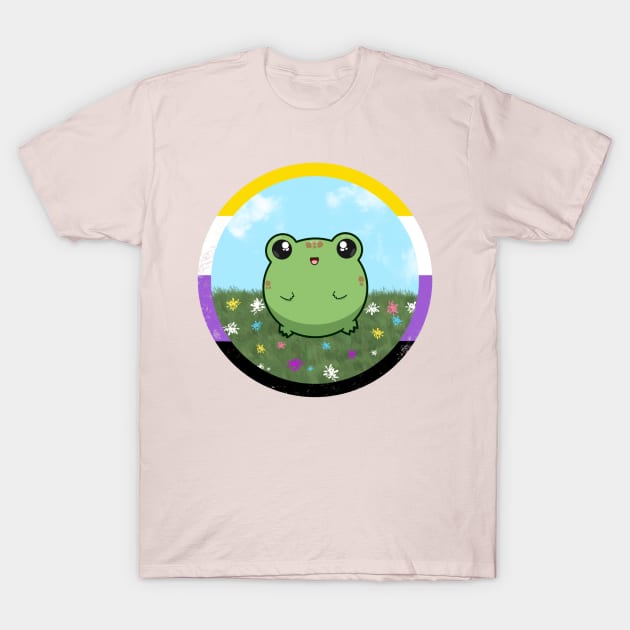 Pride Froggo (Non-binary) T-Shirt by GummiFrogArt